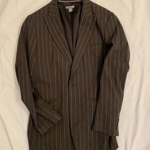 H & M vintage chalk striped single button blazer
